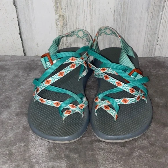 1229 Chaco Women's Aqua and Gray Sandals - Picture 3 of 9